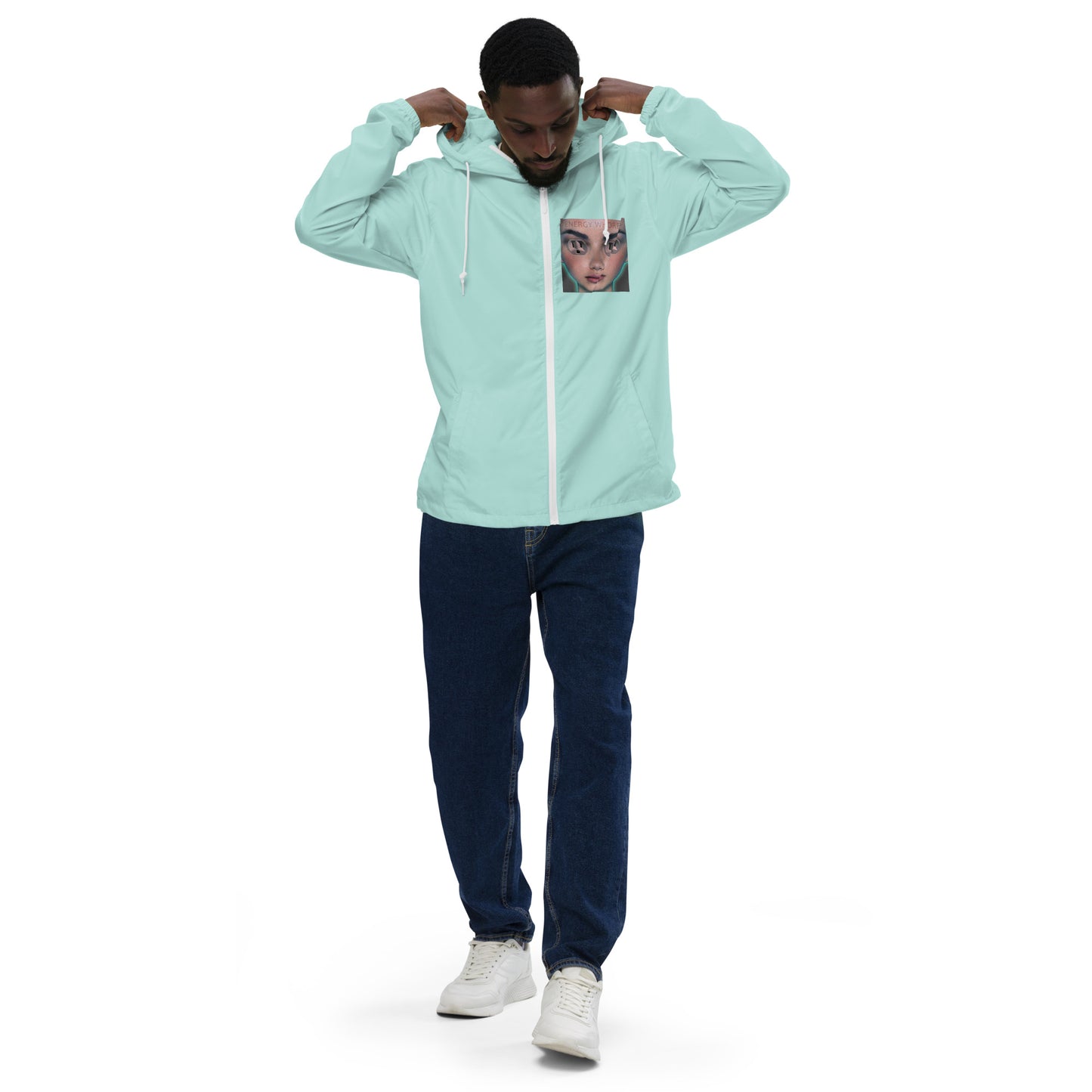 Unisex lightweight zip up windbreaker